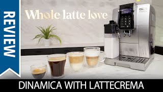 Review DeLonghi Dinamica With LatteCrema Automatic Espresso Machine [upl. by Jareen]