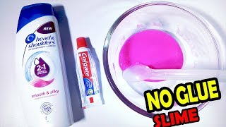 No GLUE  2018 How to make Shampoo and Toothpaste Slime [upl. by Melc]