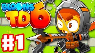 Bloons TD 6  Gameplay Walkthrough Part 1  Quincy the Archer in Monkey Meadow [upl. by Ahseal]