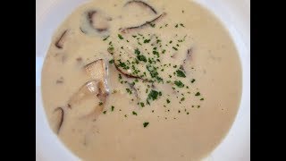 CREAM OF MUSHROOM SOUP  Vegetarian SHIITAKE Style  DIY Easy [upl. by Gawen]