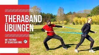 Theraband Übungen für den Rücken mit Partner  10 x 10 Zirkeltraining [upl. by Nonnaer124]