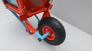 Make A Folding Wheelbarrow  Wheelbarrow Combine Handle Truck [upl. by Dahlia]