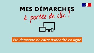 Prédemande de carte didentité en ligne [upl. by Akimak]