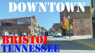 Bristol  Tennessee  Virginia  4K Downtown Drive [upl. by Oine]