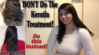 MUST KNOW keratin treatment 5 months review  DO THIS INSTEAD Form CURLS To STRAIGHT [upl. by Mure]