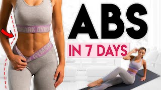 GET SHREDDED ABS in 7 Days flat belly challenge  10 minute Workout [upl. by Kelsy]