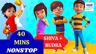 Shiva  Rudra  40 Minutes NonStop  Cartoon Videos For Kids  Voot Kids [upl. by Latashia]