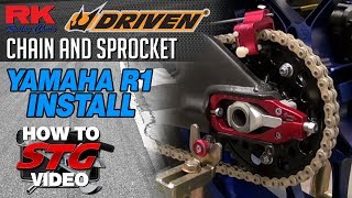 RKDriven Racing Chain and Sprocket Kit Install from Sportbiketrackgearcom [upl. by Marcille]