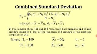 Combined Standard Deviation [upl. by Nivled]