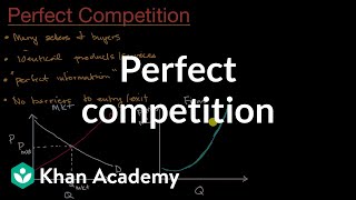 Perfect competition  Microeconomics  Khan Academy [upl. by Niuqaoj]