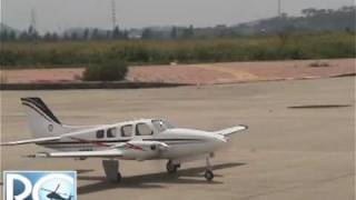 RC Aerodyne Scale ARF Beechcraft Baron 58  Prototype Test Flight Part 1 [upl. by Mauricio]