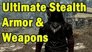 Ultimate Stealth Armor amp Weapons in Skyrim [upl. by Uphemia]