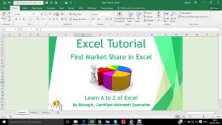 Calculating Market Share in Excel [upl. by Dott]