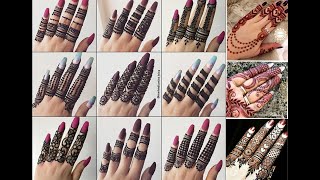 Beautiful stylish Finger Mehndi henna design for hands  finger mehndi designs  Easy Mehendi Design [upl. by Rafferty]