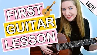 How To Play Guitar  EASY First Guitar Lesson For Beginners [upl. by Rick]