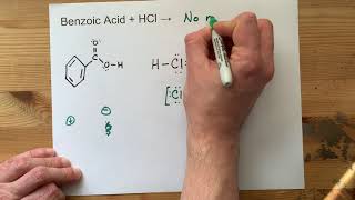 Benzoic Acid  HCl   No reaction [upl. by Annairdua]