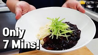 7 Minute Jjajangmyeon Black Bean Noodles Recipe l Better Than Restaurants [upl. by Anadroj]