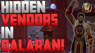 World of Warcraft Hidden Vendors In Dalaran  Howto Get New Transmogs Professions Items Etc [upl. by O'Rourke615]