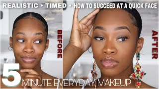 Realistic 5 MINUTE Everyday MAKEUP TIMED  How to Succeed at a Quick Face Every Time  Maya Galore [upl. by Cordell]