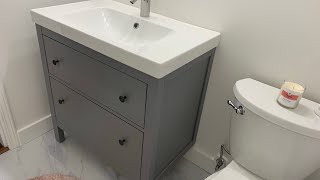 HOW TO install IKEA Hemnes  Odensvik  Dalskär bathroom vanity [upl. by Angelle379]