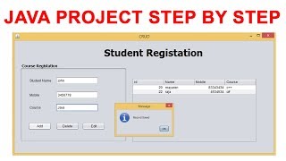 Java Simple Project step by step using mysql database [upl. by Arimas]