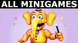 FNAF 6  All Pizzeria Minigames Freddy Fazbears Pizzeria Simulator No Commentary Gameplay [upl. by Cia927]