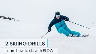 2 Skiing Drills To Help IMPROVE YOUR TECHNIQUE [upl. by Naujid]