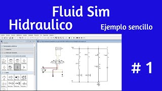 FluidSim Hidráulica Ejemplo sencillo [upl. by Hayouqes]