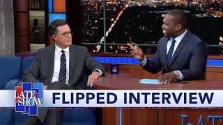 Flipped 50 Cent Interviews Stephen Colbert [upl. by Neehsas485]