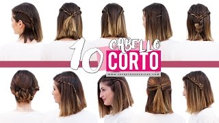 10 peinados fáciles para cabello corto o media melena  Patry Jordan [upl. by Ezitram]