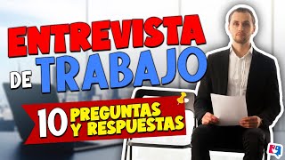 🥇ENTREVISTA de TRABAJO en INGLÉS 10 preguntas y respuestas [upl. by Estel4]