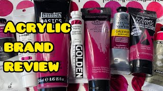 Best Acrylic Paint  Brand Comparison  Quinacridone Magenta [upl. by Gney]