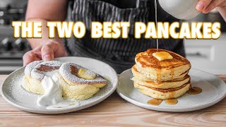 Perfect Homemade Pancakes Japanese Soufflé Vs American Style [upl. by Rodi139]