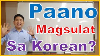 Korean Language Class How to write in korean Paano magsulat sa korean in filipino [upl. by Akilaz]