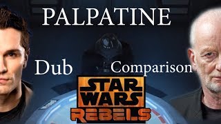 Palpatine  Witwer amp McDiarmid Dub Comparison  Rebels Season 2 [upl. by Xylon]