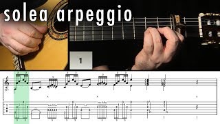 Flamenco Guitar 102  01 Solea Arpeggio [upl. by Auoy921]