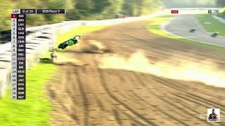 Leon Haslams massive BSB crash at Brands Hatch 15102017 [upl. by Martelli800]