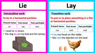 LIE vs LAY 🤔 Whats the difference  Learn with examples [upl. by Asp]