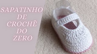 Como fazer Sapatinho de crochê do zero [upl. by Gee]