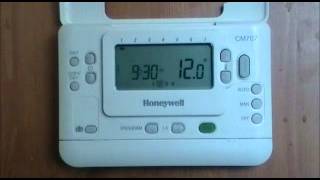 Honeywell CM707 Digital Programmable Room Thermostat user demonstration from AdvantageSW [upl. by Nahtnanhoj765]