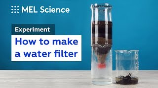 How to make a water filter with sand and charcoal DIY experiment [upl. by Eitra]