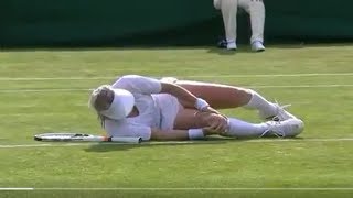 Bethanie MattekSands SCREAMS for Help After Suffering Gruesome Wimbledon Injury [upl. by Onilatac]