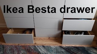 Ikea Besta drawer assembly amp installation [upl. by Sabu45]