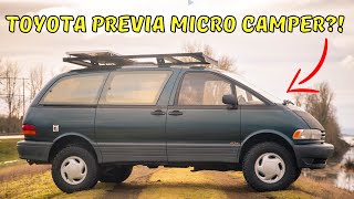 Toyota Previa 4WD Off Grid Micro Camper Van Build by OttoEx [upl. by Annaihs]