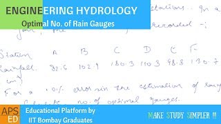 Optimal Rain Gauges Calculation  Engineering Hydrology [upl. by Nasia]