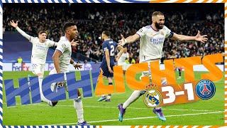 HIGHLIGHTS  Real Madrid 31 PSG  UEFA Champions League [upl. by Durwin538]