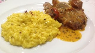 Risotto alla Milanese con Ossobuco [upl. by Elawalo]