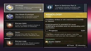 The Fastest Ways To Complete Xenology Exotic Quest From Xur  How to Get Exotic Ciphers Easy D2 [upl. by Bardo]