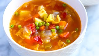 Easy Vegetable Soup Recipe [upl. by Llenad574]