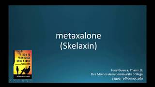 CC How to Pronounce metaxalone Skelaxin Backbuilding Pharmacology [upl. by Harragan]